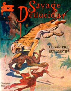 ERB-dom's "Savage Pellucidar" June, 1969. Art by G.M. Farley. ERB-dom 1969 SAVAGE PELLUCIDAR alternate dust jacket design